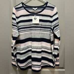 Croft & Barrow Size L Lightweight Acrylic Sweater NWT